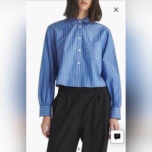 Rag & Bone Maxine Cropped Shirt. Size L